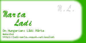 marta ladi business card