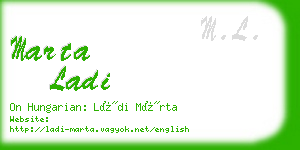 marta ladi business card